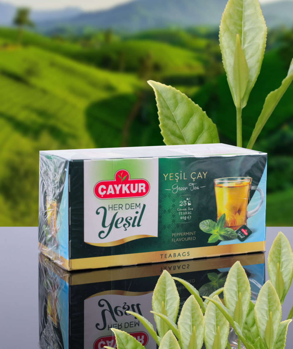Çaykur Yeşil Çay Süzen Poşet (Naneli) 40 gr – Rizeden Çay