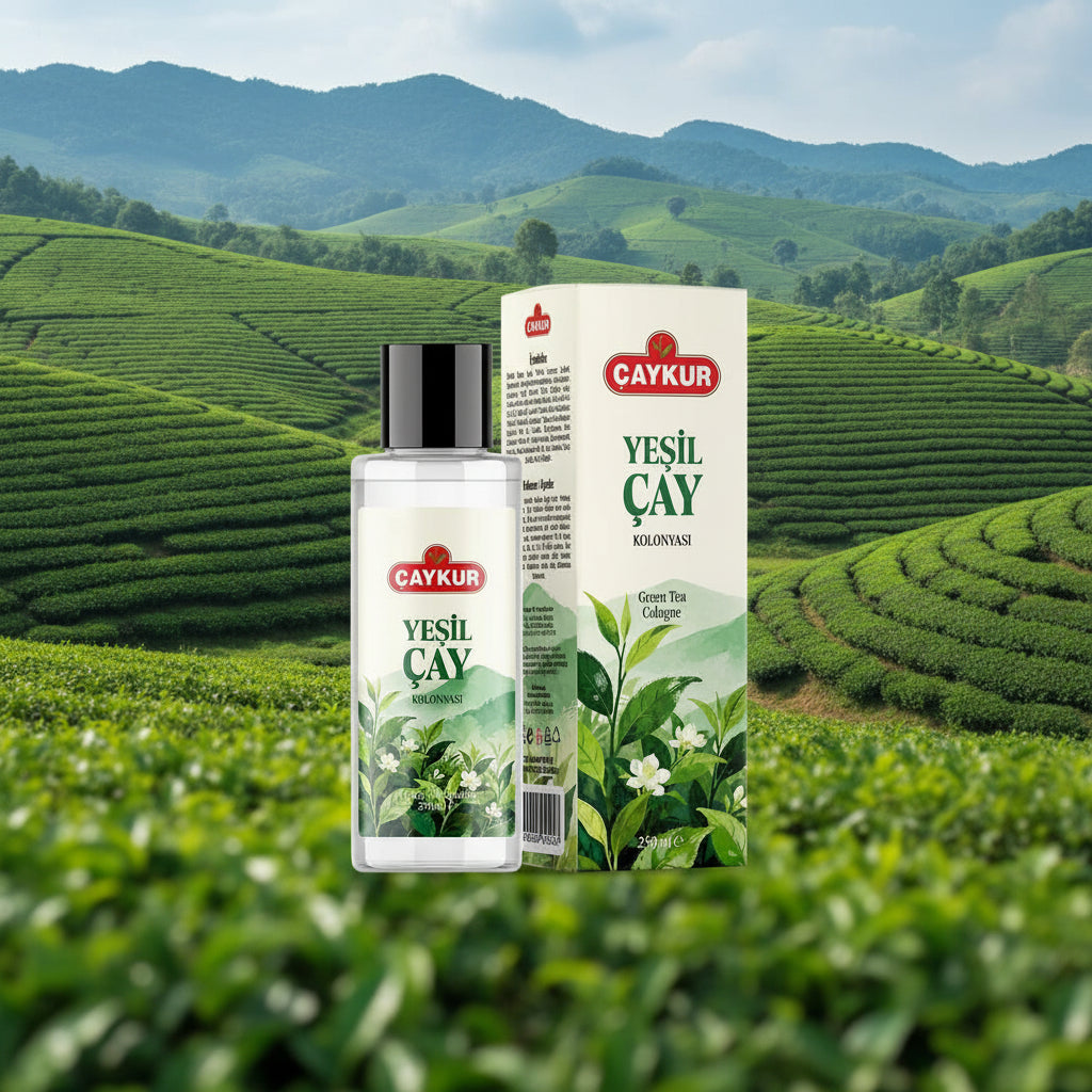 Çaykur Yeşil Çay Kolonyası cam şişe – Doğal çay aromalı kolonya