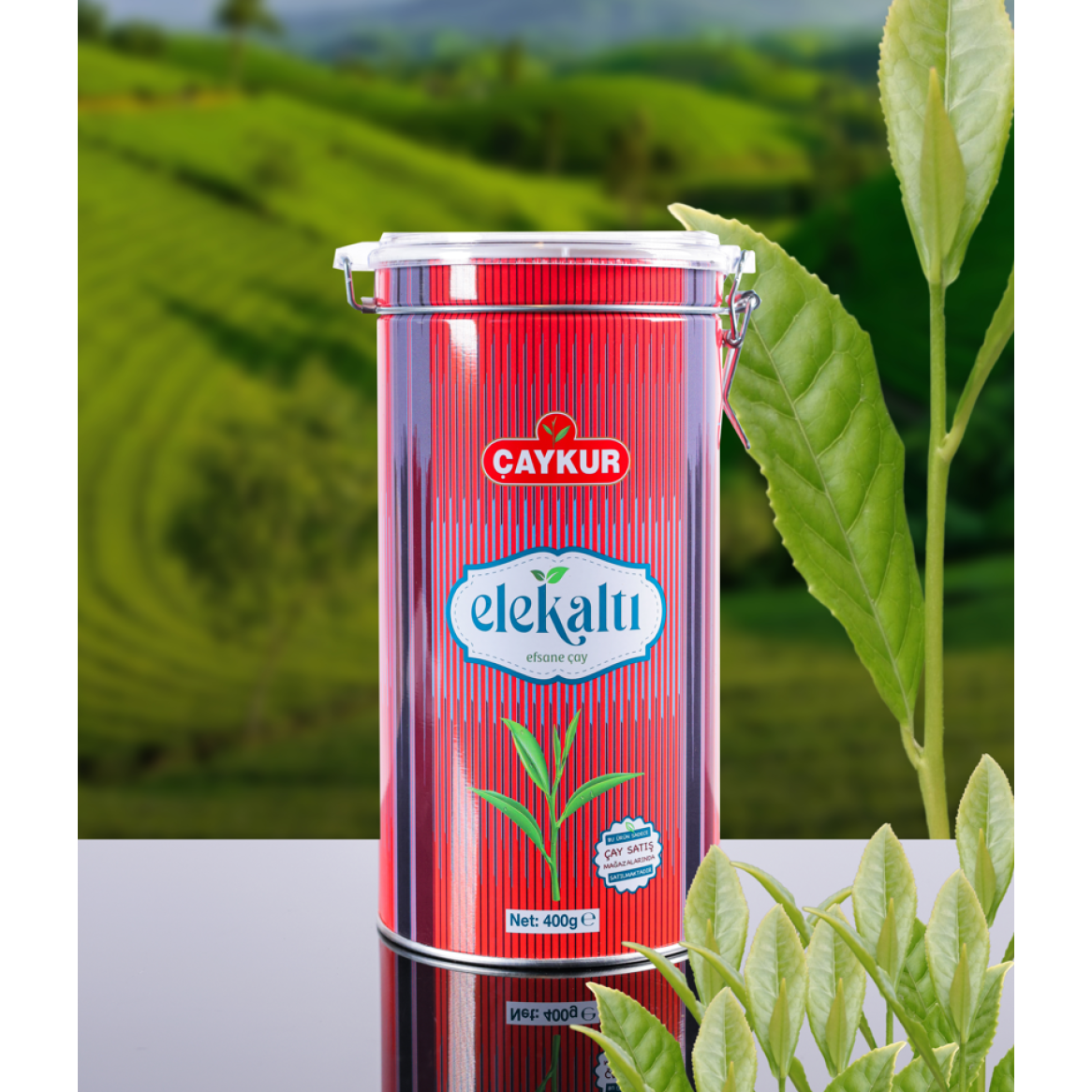 Elekaltı Efsane Çay Silindir Metal Kutu 400 GR