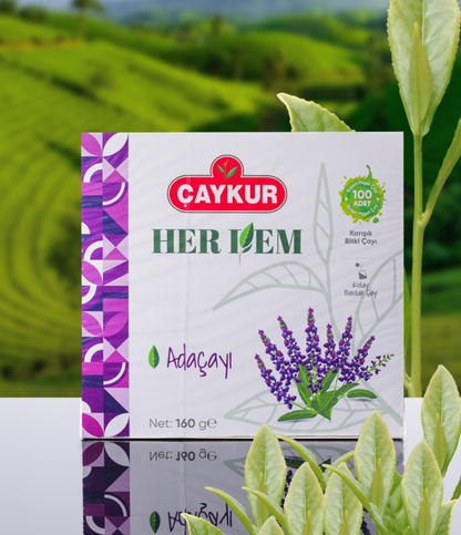 Çaykur Herdem Yeşil Adaçayı Süzen Poşet 160 gr – Rizeden Çay