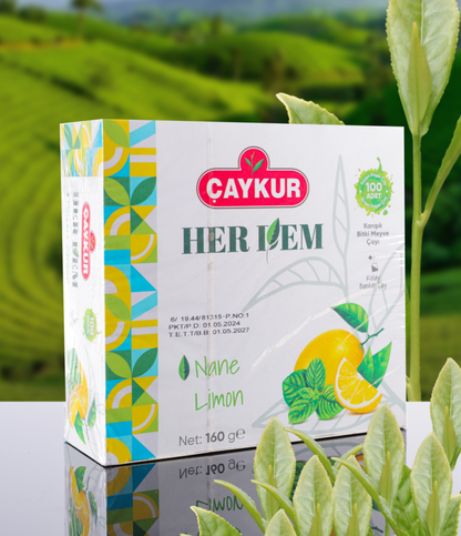 Çaykur Herdem Yeşil Nane Limon Çayı Süzen Poşet 160 gr – Rizeden Çay