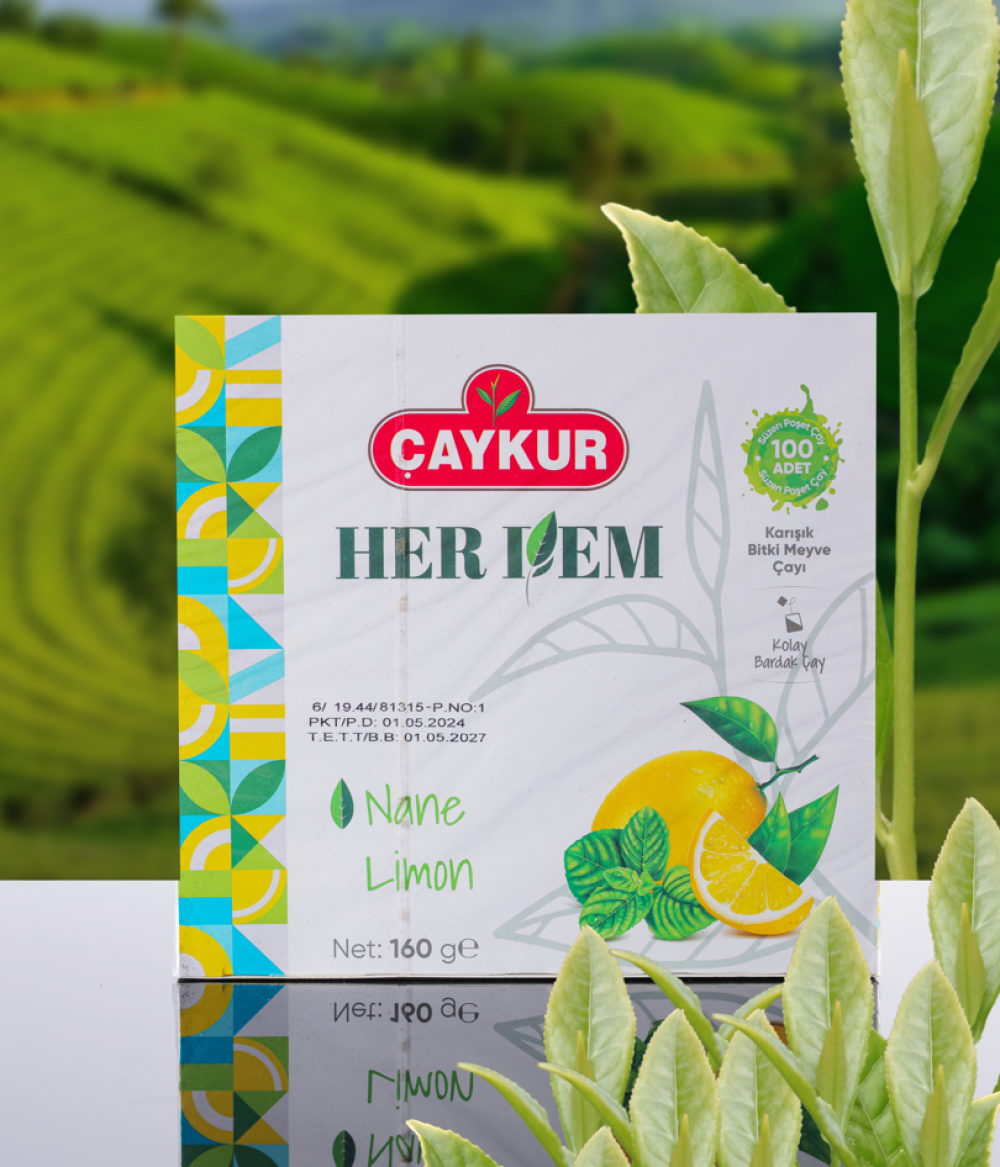 Çaykur Herdem Yeşil Nane Limon Çayı Süzen Poşet 160 gr – Rizeden Çay