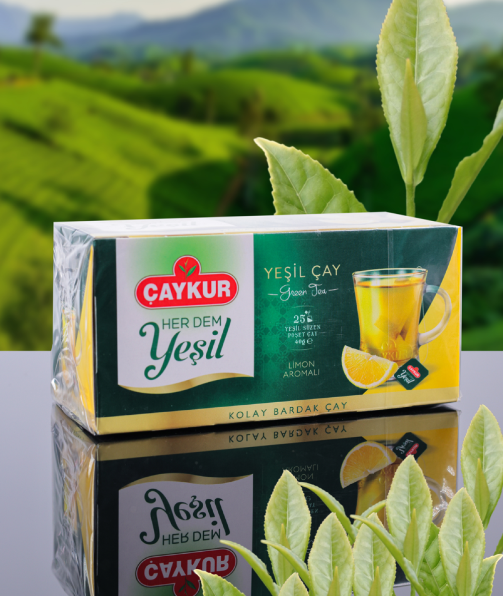 Çaykur Yeşil Çay Süzen Poşet (Limonlu) 40 gr – Rizeden Çay