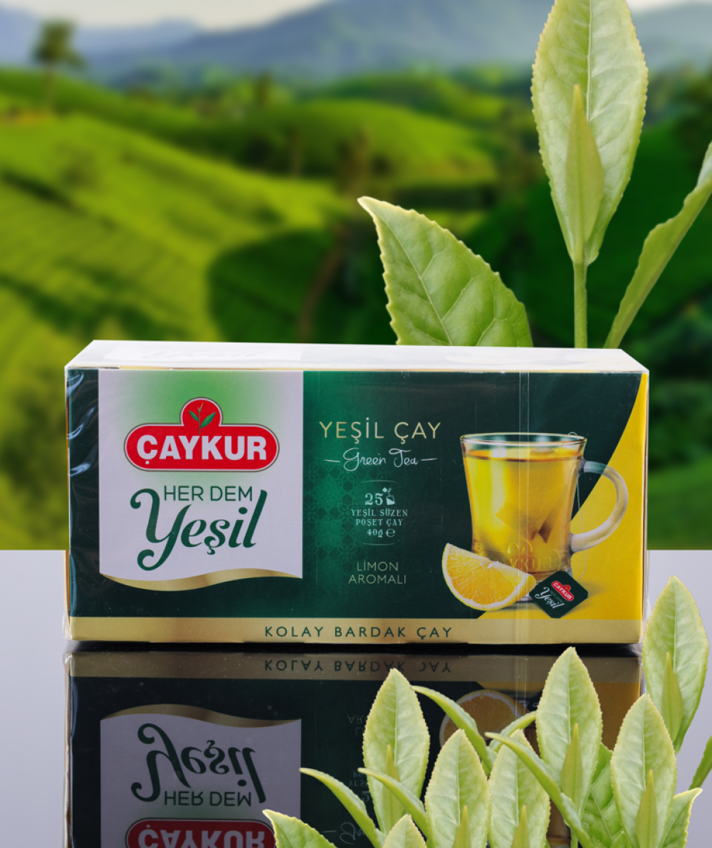 Çaykur Yeşil Çay Süzen Poşet (Limonlu) 40 gr – Rizeden Çay