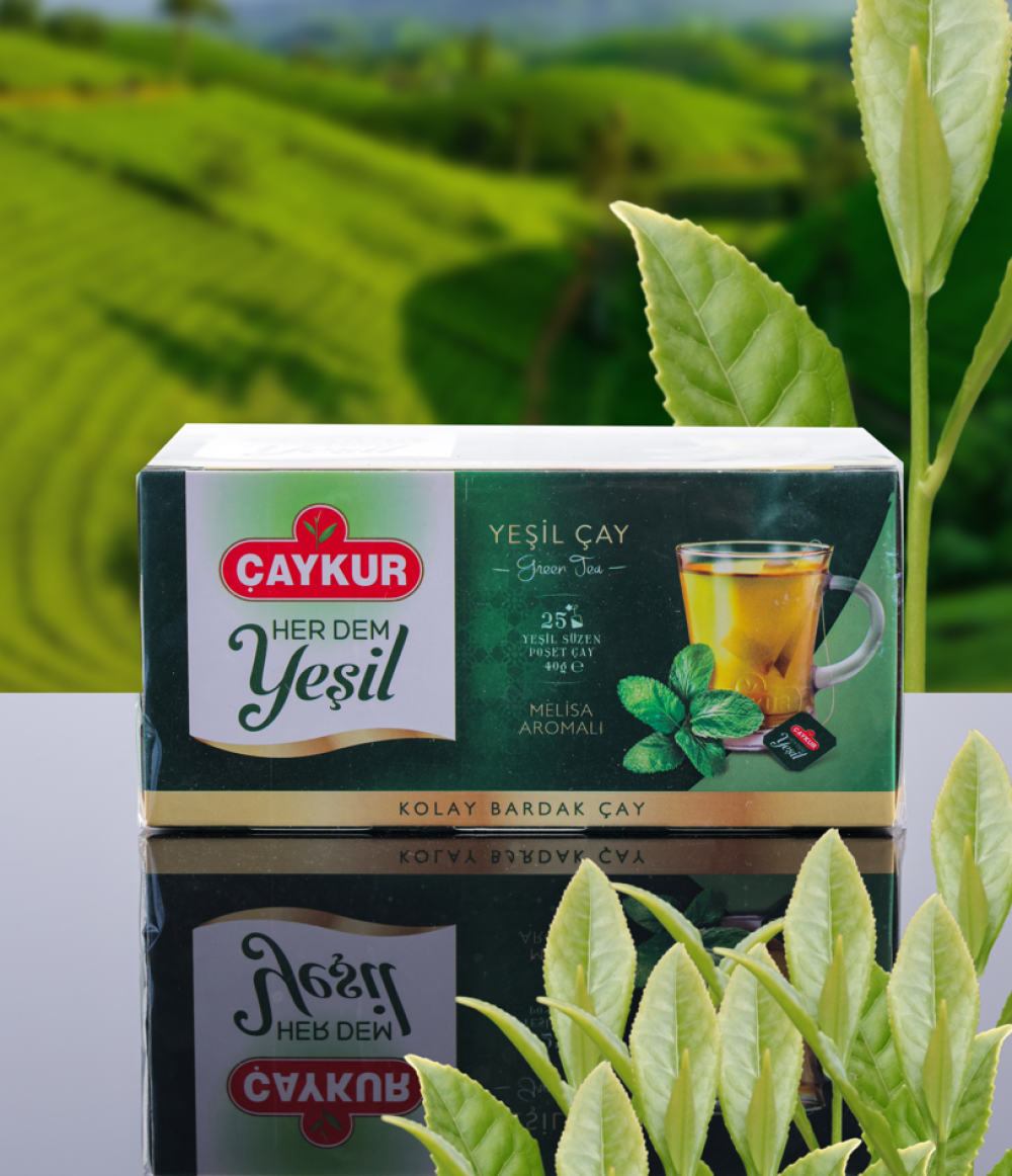Çaykur Yeşil Çay Süzen Poşet (Melisalı) 40 gr – Rizeden Çay